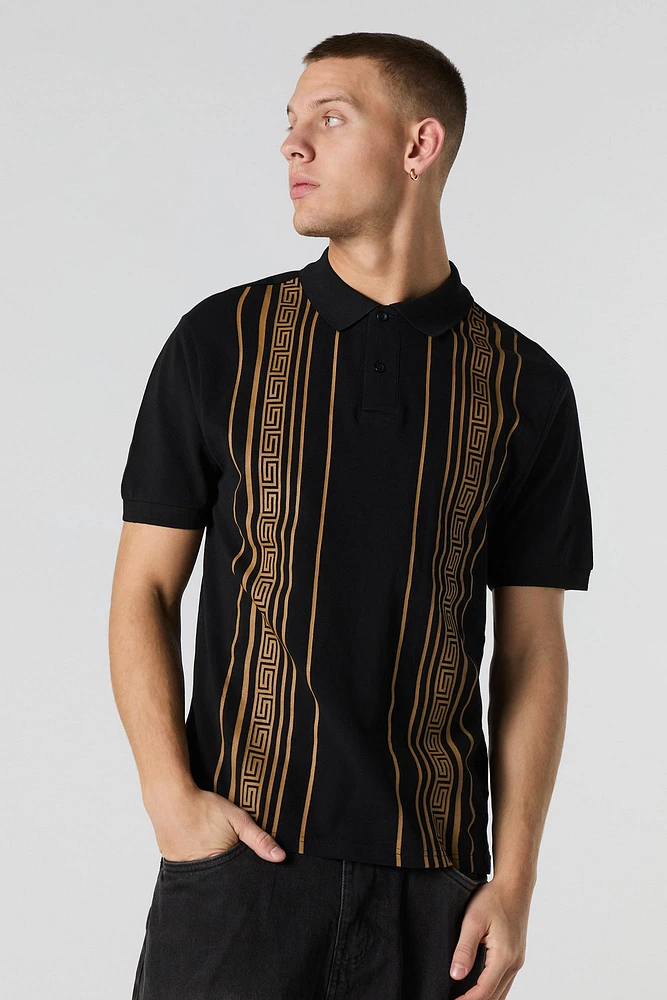 Geo Striped Polo