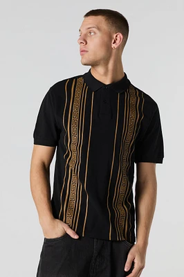 Geo Striped Polo