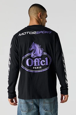 Racing Graphic Long Sleeve Top