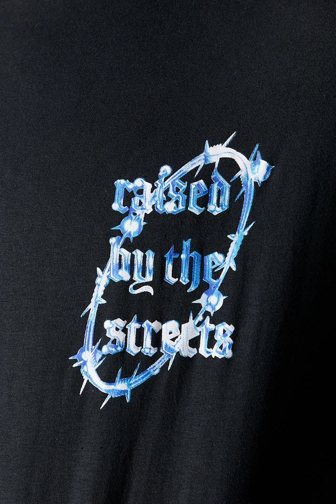 Raised by the Streets Graphic Long Sleeve Top