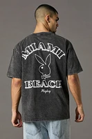Playboy Miami Beach Graphic Washed T-Shirt