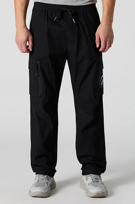 Embroidered Cargo Jogger