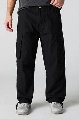 Drawstring Hem Baggy Cargo Pant