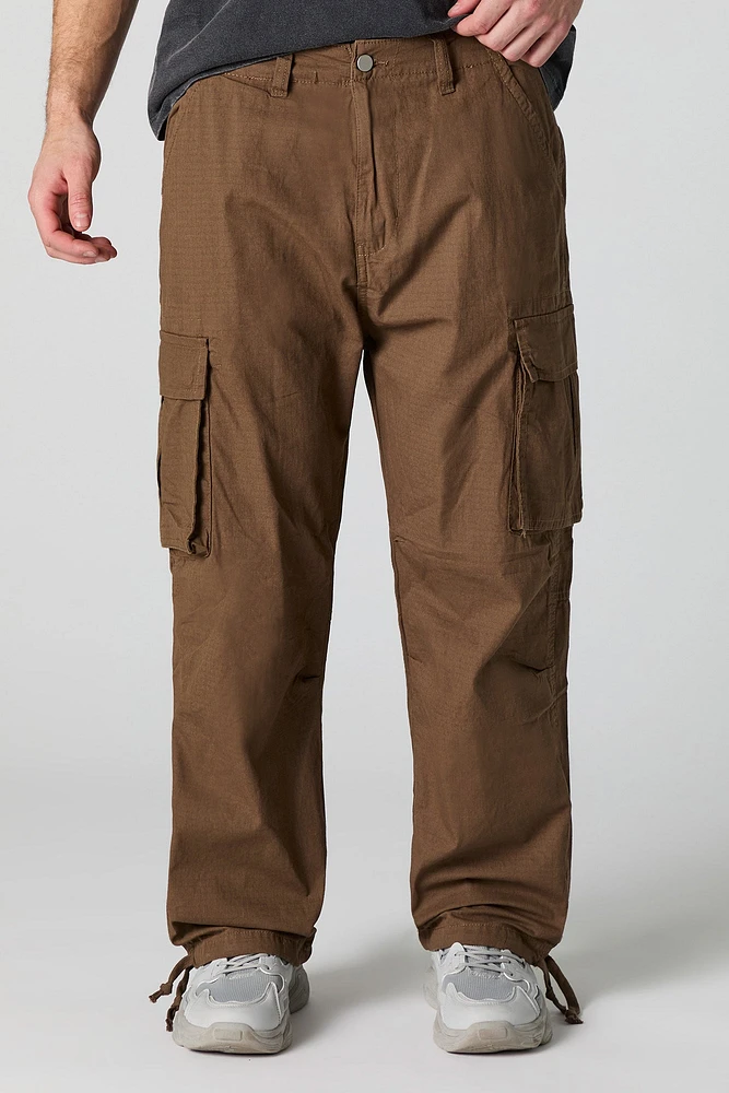 Pantalon cargo baggy à ourlet coulissant