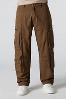 Pantalon cargo Ã  jambe droite avec six poches