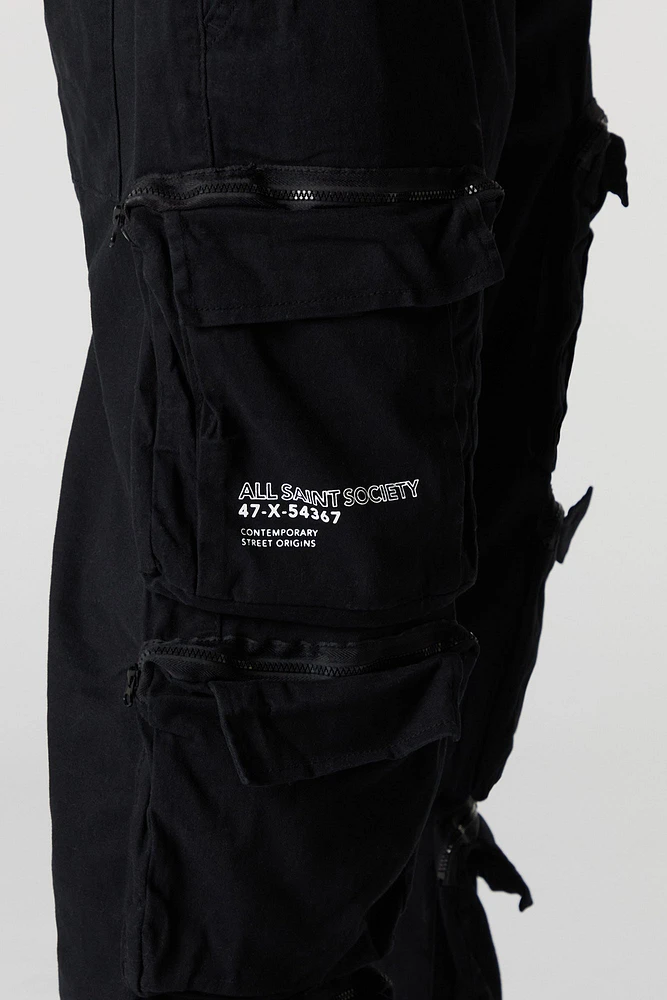 All Saint Society Graphic Cargo Jogger