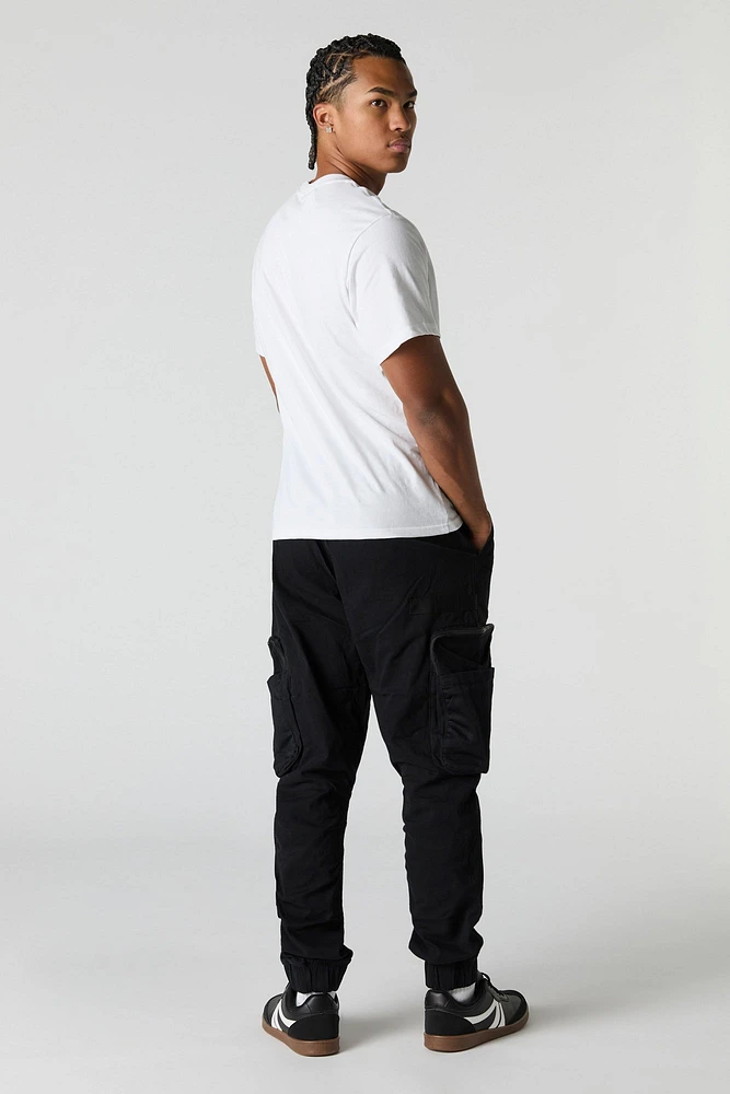 Zipper Mesh Pocket Cargo Jogger