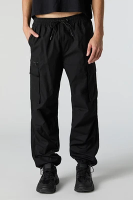 Zipper Pocket Parachute Cargo Jogger