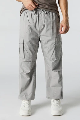 Jogger cargo en popeline classique