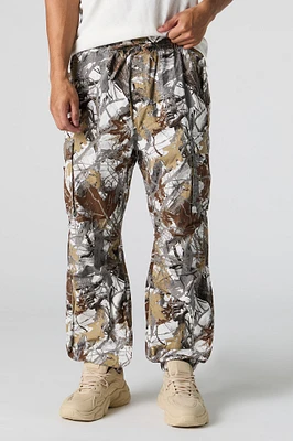 Jogger cargo en popeline classique