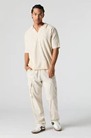 Linen-Blend Cargo Pant