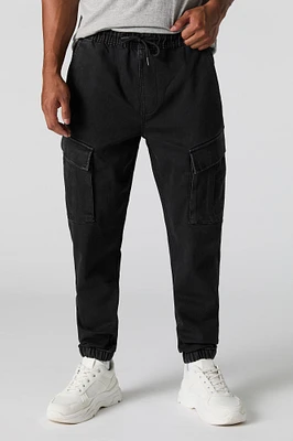 Denim Drawstring Cargo Jogger