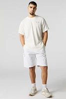 Short cargo à taille coulissante avec fermeture glissière