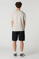 Poplin Zipper Cargo Short
