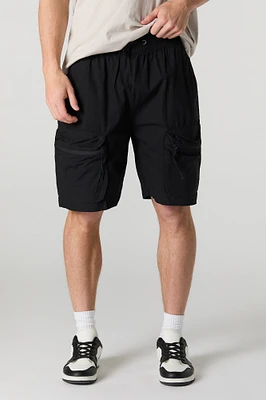 Poplin Zipper Cargo Short