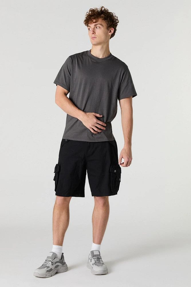 Buttoned Multi-Cargo Pocket Short