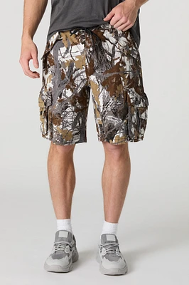 Short cargo boutonné avec poches multiples