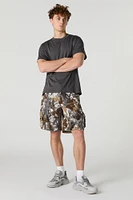Short cargo boutonné avec poches multiples