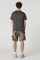 Short cargo boutonné avec poches multiples