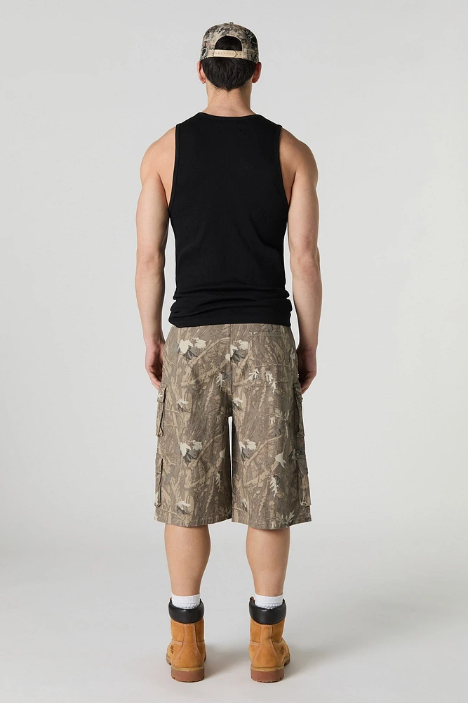 Short cargo long à multiples poches