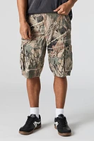Short cargo avec motif camouflage