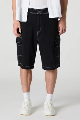 Longline Zipper Cargo Short