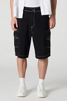 Longline Zipper Cargo Short