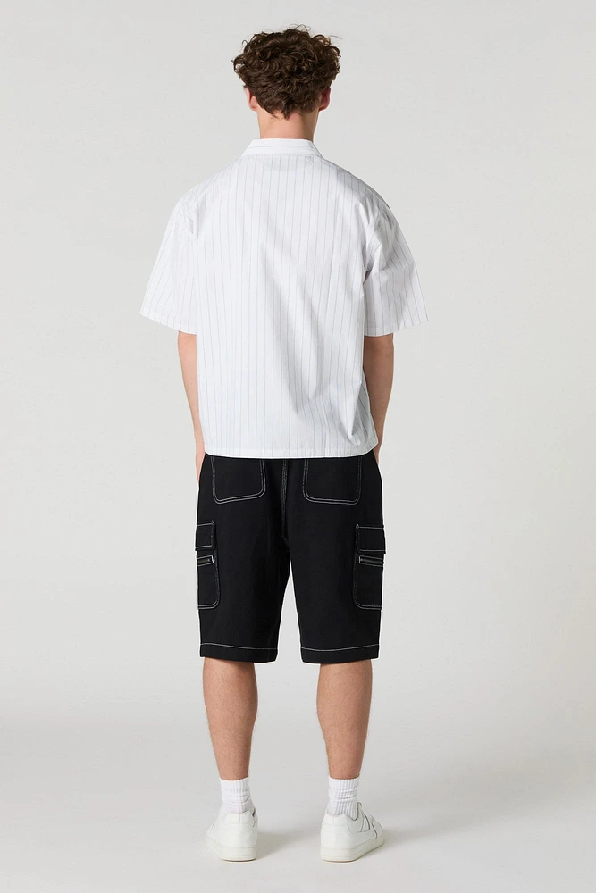 Longline Zipper Cargo Short
