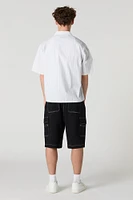 Longline Zipper Cargo Short