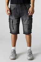 Short cargo long en denim extensible