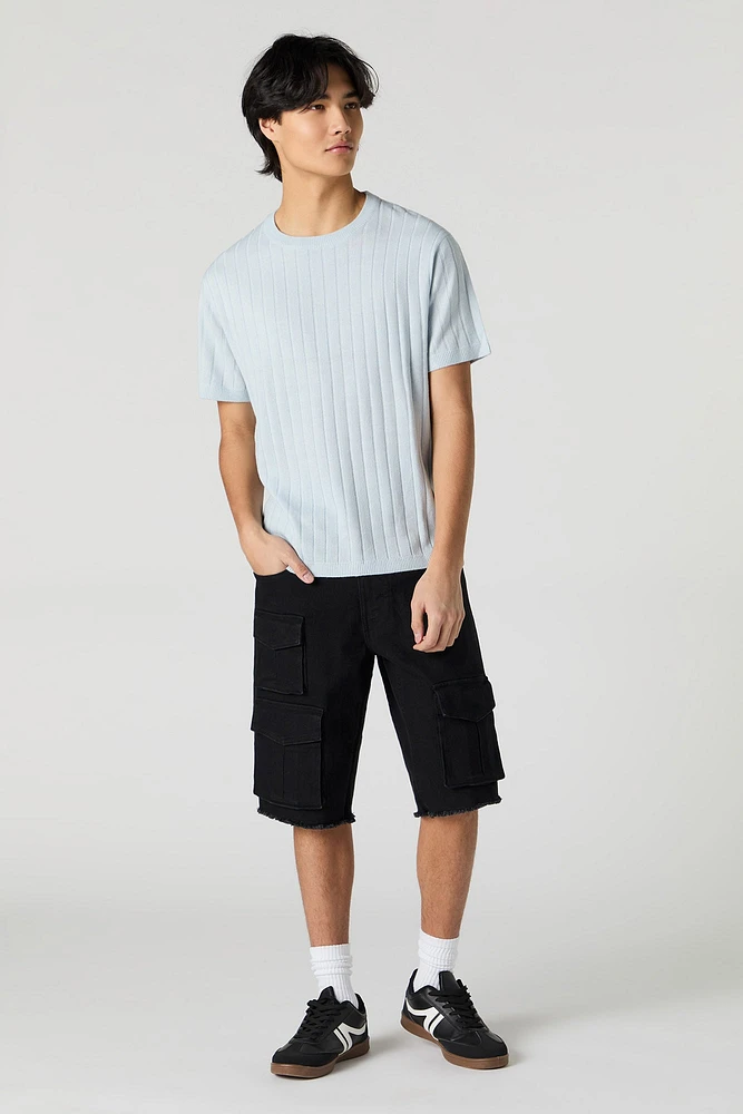 Multi Pocket Slim Cargo Jort