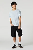 Multi Pocket Slim Cargo Jort