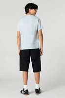 Multi Pocket Slim Cargo Jort