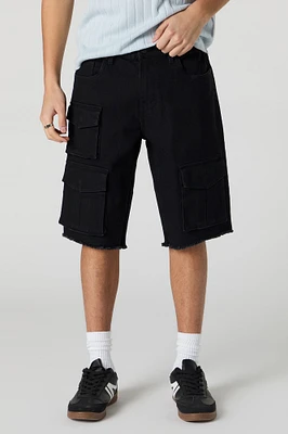 Multi Pocket Slim Cargo Jort