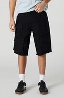 Multi Pocket Slim Cargo Jort