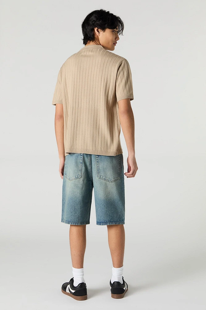 Jort carré en denim