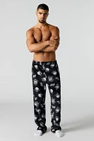 Printed Plush Pajama Pant