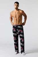 Printed Plush Pajama Pant