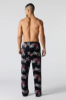 Printed Plush Pajama Pant