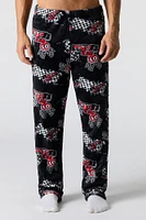 Printed Plush Pajama Pant