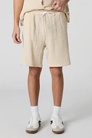 Short froissé à taille coulissante