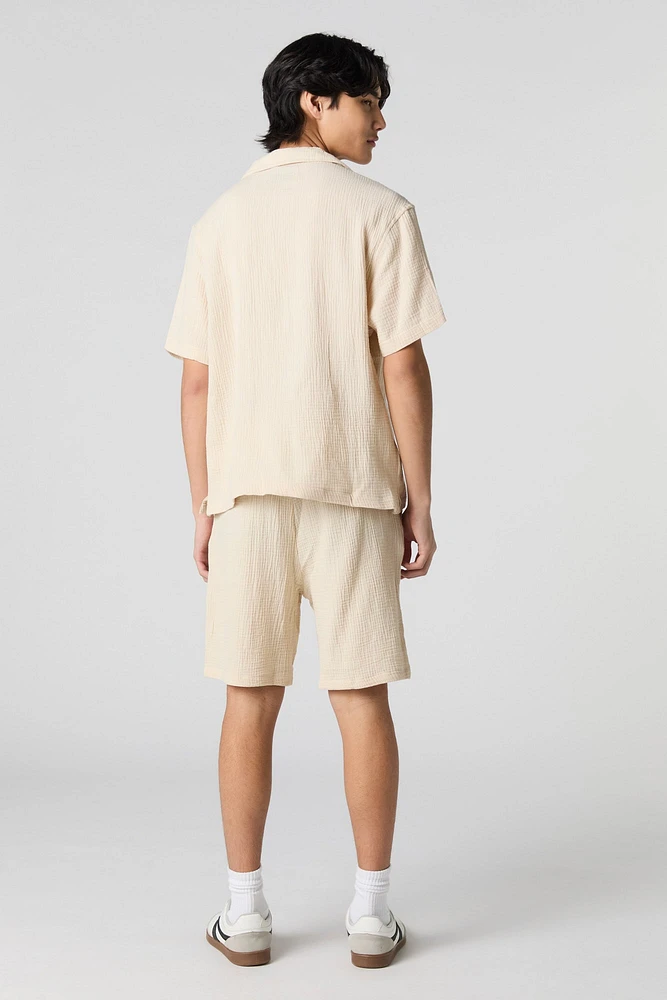 Short froissé à taille coulissante
