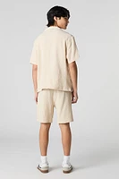 Short froissé à taille coulissante