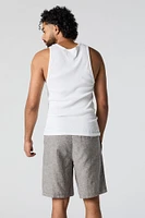 Linen Mid Length Short