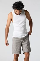 Linen Mid Length Short