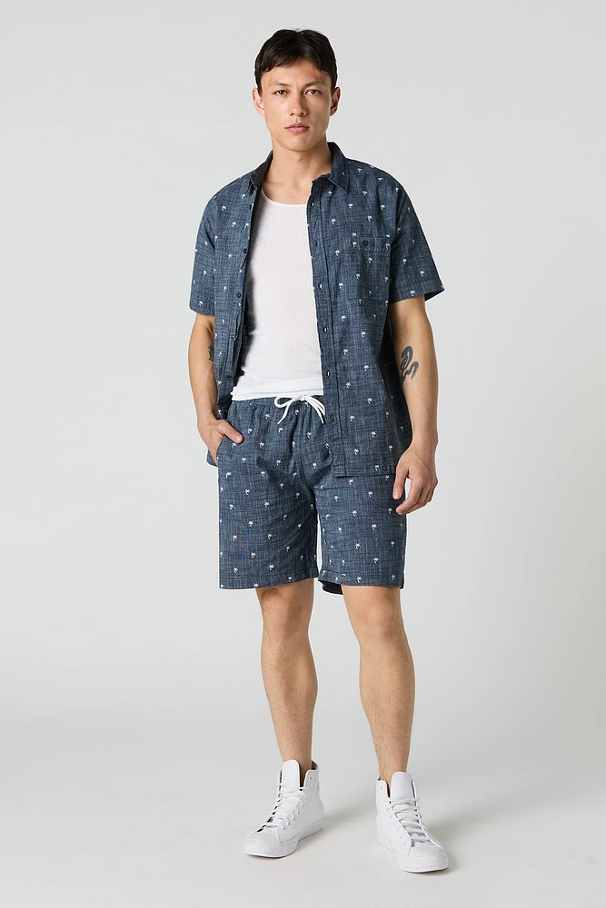 Summer Print Drawstring Short