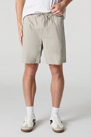 Short uni à taille coulissante