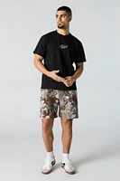 Short mi-long à taille coulissante
