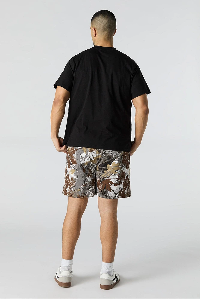 Short mi-long à taille coulissante