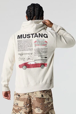 Haut à capuchon en molleton avec imprimé Ford Mustang